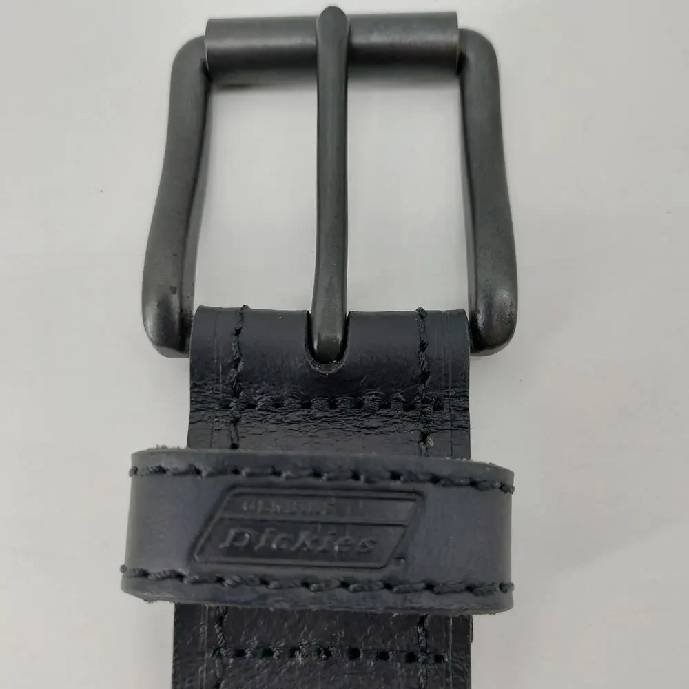 Dickies Black Men's Leather Belt Size 36 Workwear Streetwear